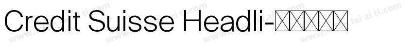 Credit Suisse Headli字体转换